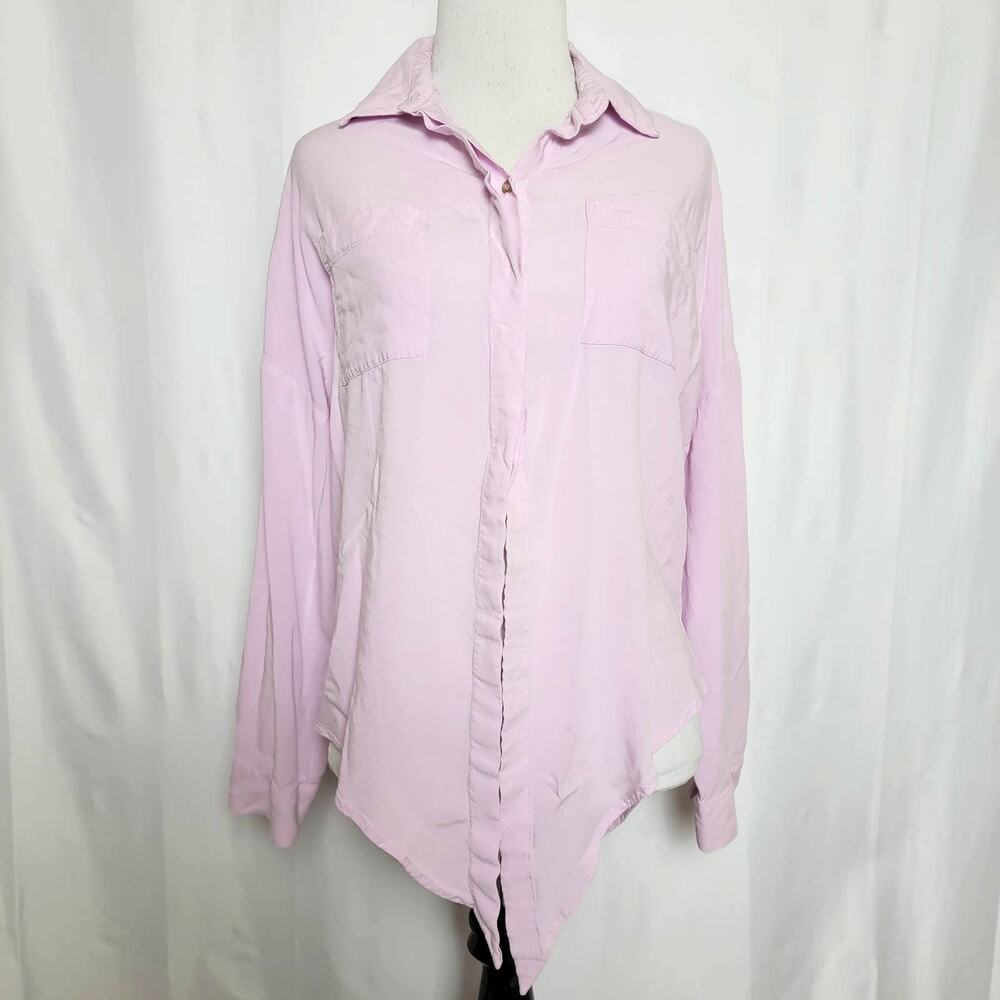 Maeve by Anthropologie Light Pink Button Down Blouse SZ Small